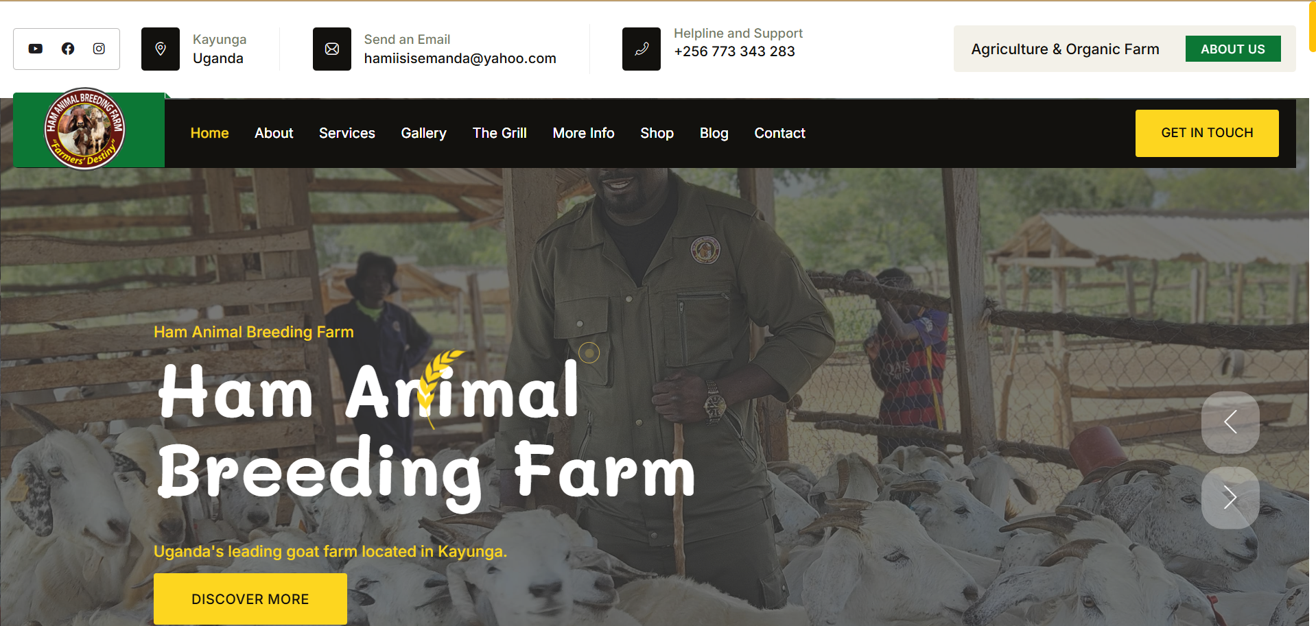 Ham Breeding Farm Website